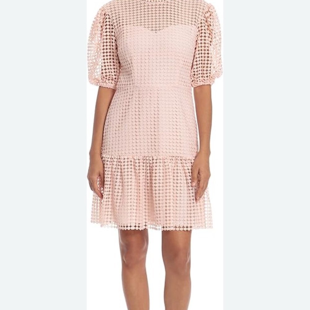 Elegant Pink Lace Dress
